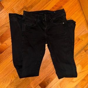 Tall black boot cut American eagle jeans